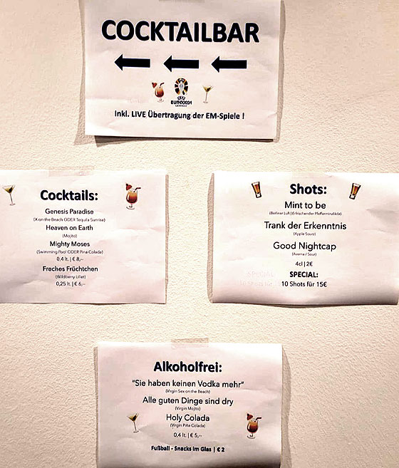 Getränkekarte